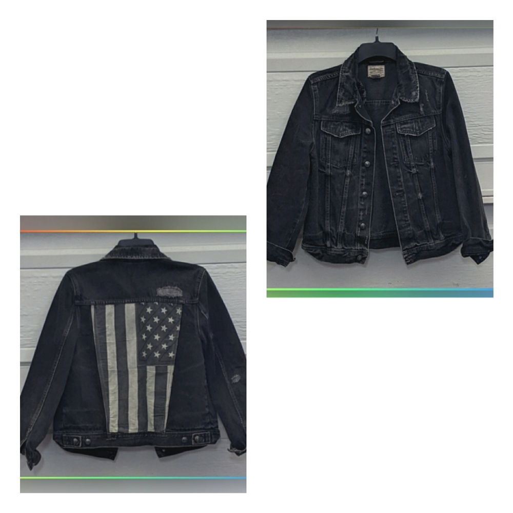 VTG. POLO R. LAUREN & CO. GRAY FLAG BACK JACKET